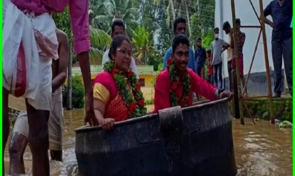 wedding couple in Cooking pot